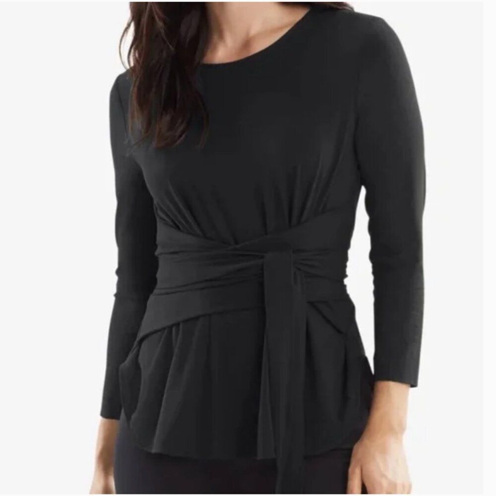 M.M. lafleur Women's The Walker Top - Knit Crepe Black Size XS